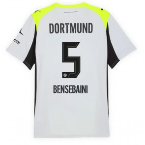 Lacne Muži Futbalové dres Borussia Dortmund Ramy Bensebaini #5 2025-26 Krátky Rukáv - Preč